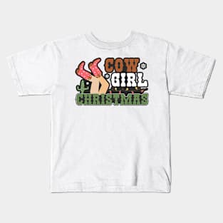 Cowgirl Christmas Kids T-Shirt